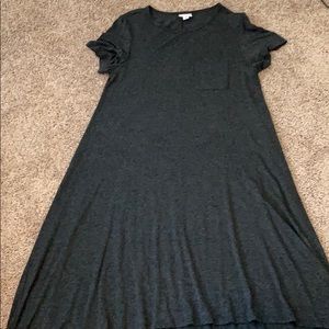 LuLaRoe Carly Dress XS Solid Charcoal Gray